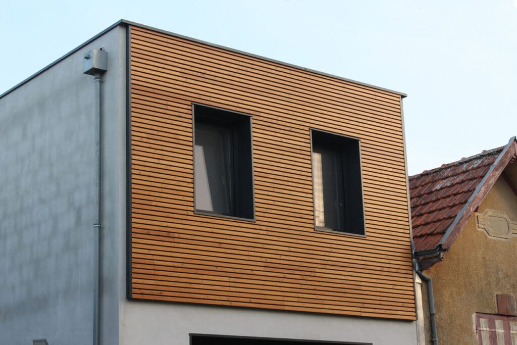 Bardage de maison en bois